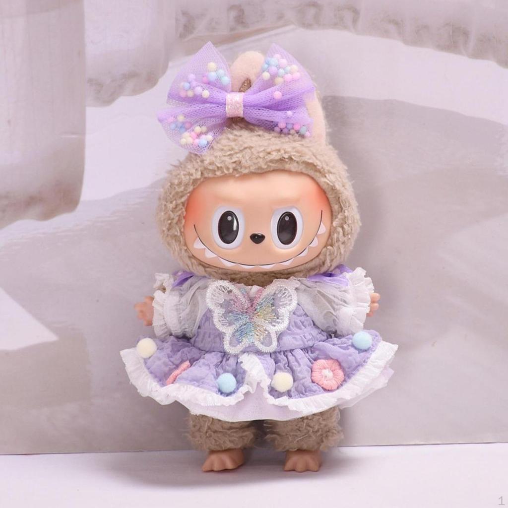 17cm Doll Clothes Accessories Stylish Dress up Comfortable Soft and Hair Clip DIY