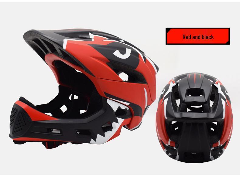 

Детский профессиональный велосипедный шлем со съемной защитой подбородка - Идеально подходит для беговелов и катания на роликах M