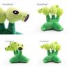 Plush Threepeater Plant Vs Zombies Doll 17cm Stuffed Toy For Kids' Gifts