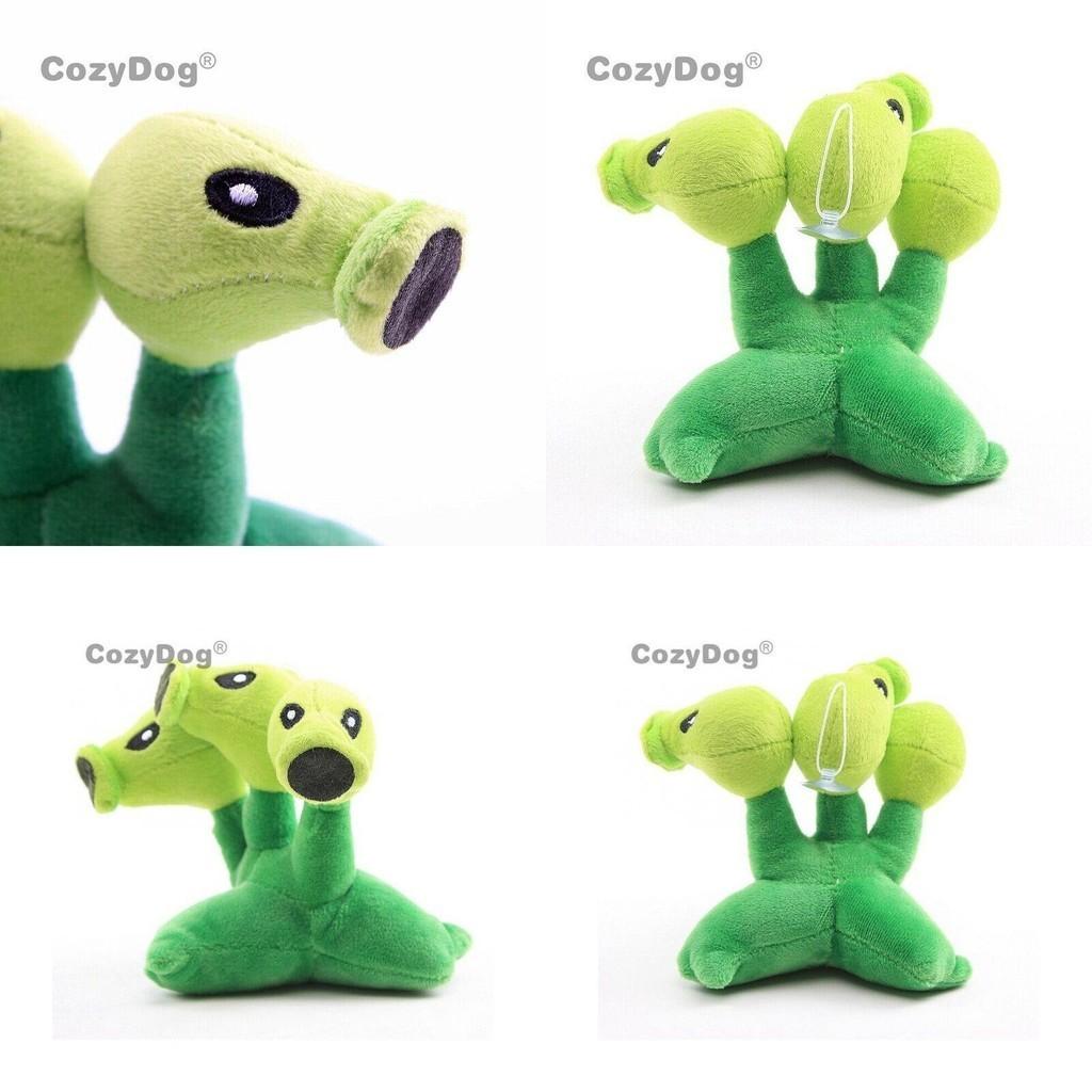 Plush Threepeater Plant Vs Zombies Doll 17cm Stuffed Toy For Kids' Gifts