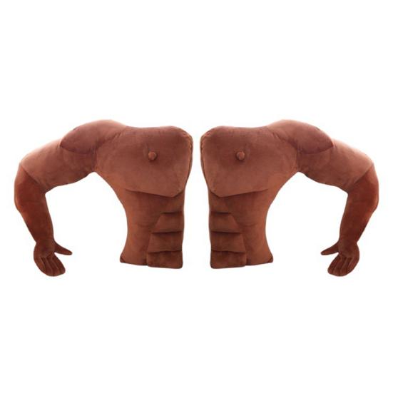 Yousheng Boyfriend Arm Pillow Stuffed Men Body Shape Pillow Hunky Chest Pillow Cuddle Companion for Neck And Shoulder Support
