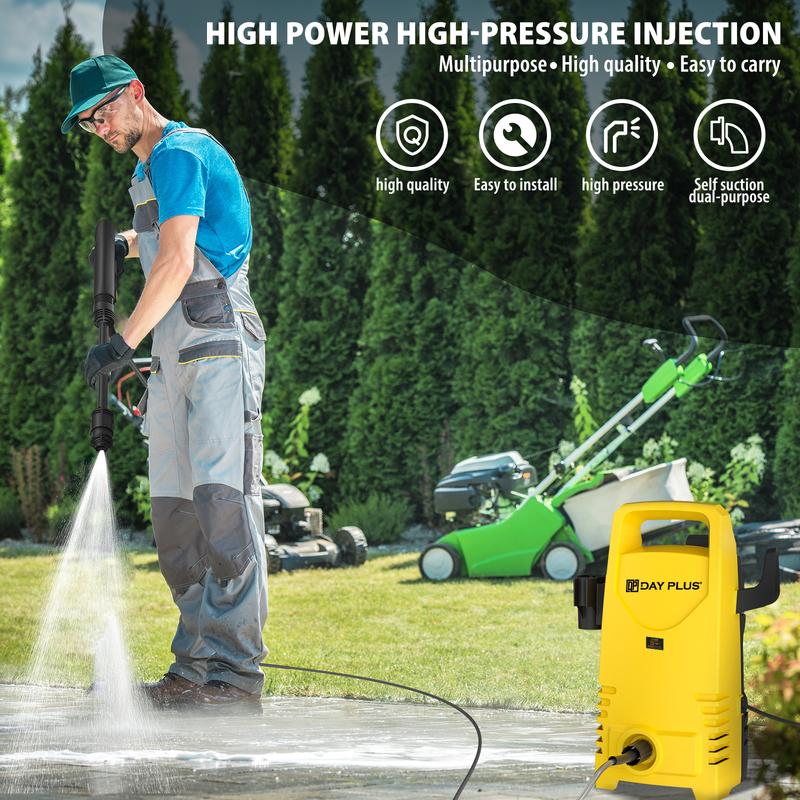 5000W Elektrický vysokotlaký čistič 350Bar/5000PSI Power Jet Wash Terasa Auto s průtokem 5 l/min Elektrický tlakový čistič
