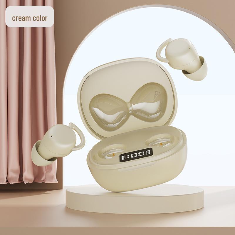 Smart Digital Display Noise-Cancelling Bluetooth Earphones for Sleep and Sports