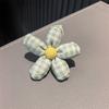 1 PCS New Plaid Flower Bowknot Pearl Shoe Clip High-End Accessory Vintage Fabric for Women and Girls Sneakers Flat Shoes Charms