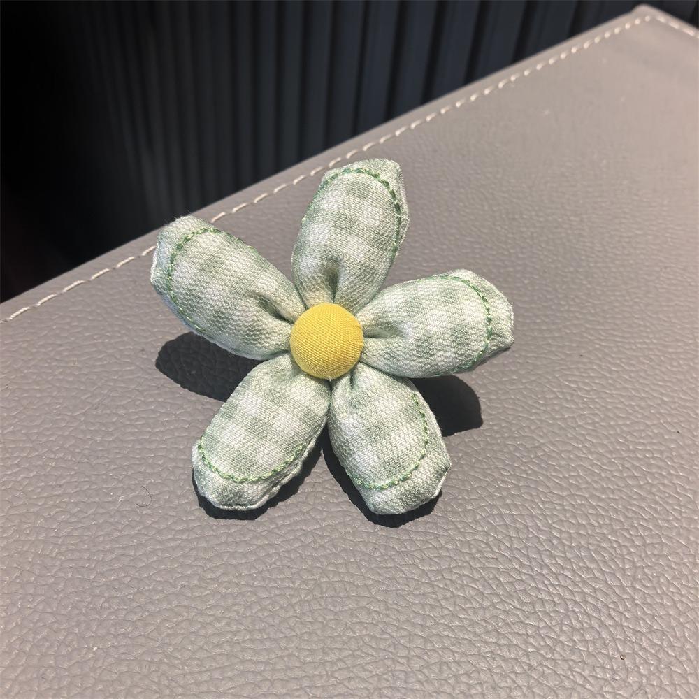 1 PCS New Plaid Flower Bowknot Pearl Shoe Clip High-End Accessory Vintage Fabric for Women and Girls Sneakers Flat Shoes Charms