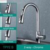 Gold & Black Brushed 304 Stainless Steel Pull-Out Kitchen Faucet for Sink & Vegetable Basin