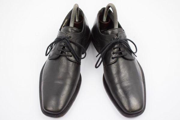Made in Germany Lloyd Leather Plain Toe 24.5 Black Dress Shoes Business(USED)