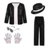 Children's Dance Performance Costume Set Sequined Jacket Pants T-Shirt Gloves Hat Sunglasses Tap Dance Outfit Stage Wear for Kids