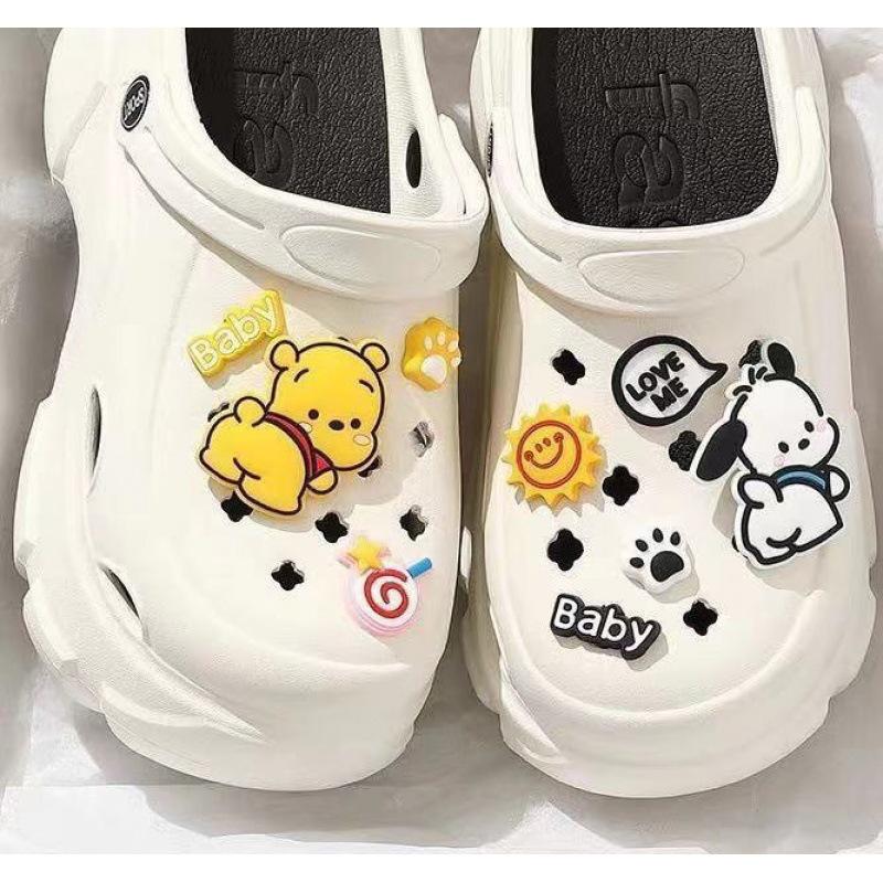 Sabotți cu talpă groasă pentru femei, care adaugă înălțime: Elegant, Antiderapant, Respirabil, Cu vârf închis pentru Exterior, Birou, Sală de operații sau pentru Purtare de vară.