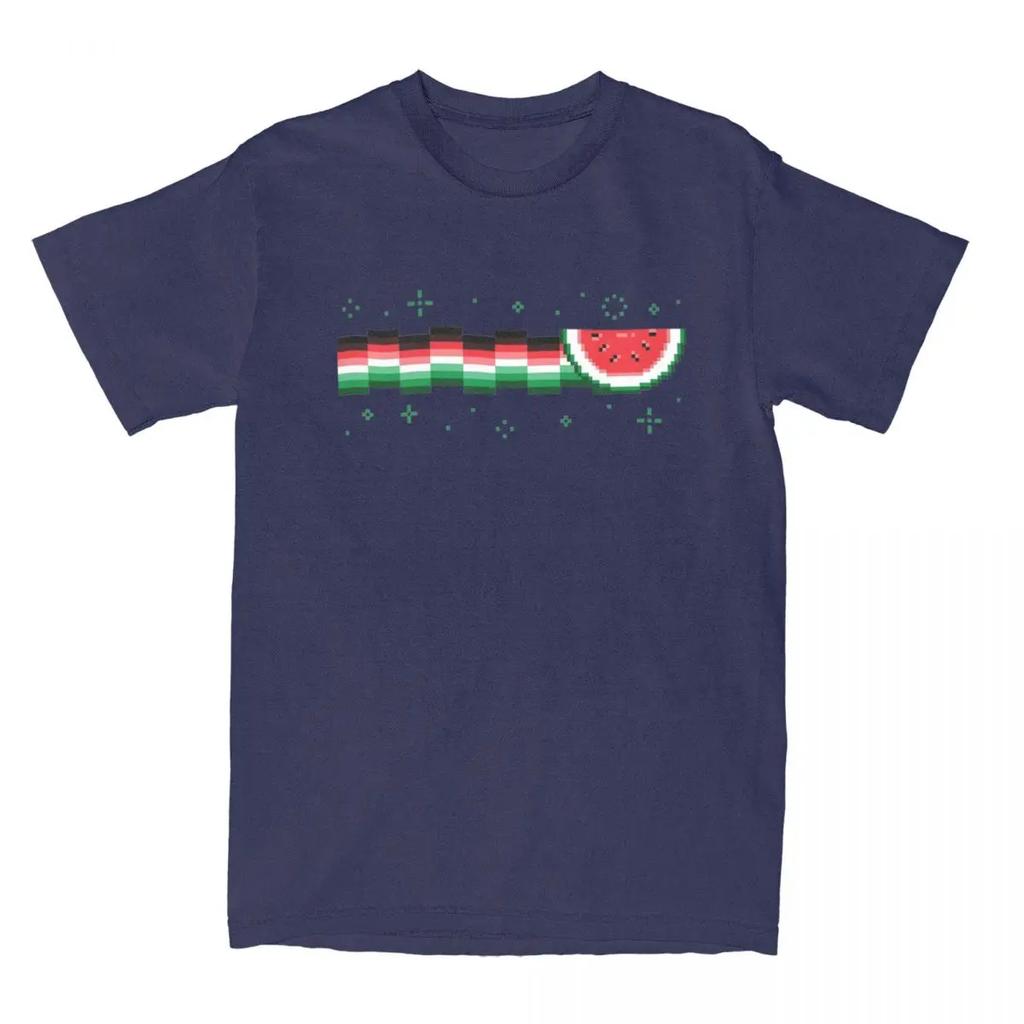 T-Shirts Palestine Palestinian Leisure 100% Cotton Tee Shirt Short Sleeve Watermelon T Shirt Crewneck Tops Arrival