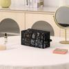 Mesh Flocked Heart Tote: Large, Washable, Transparent Handheld Makeup & Storage Bag