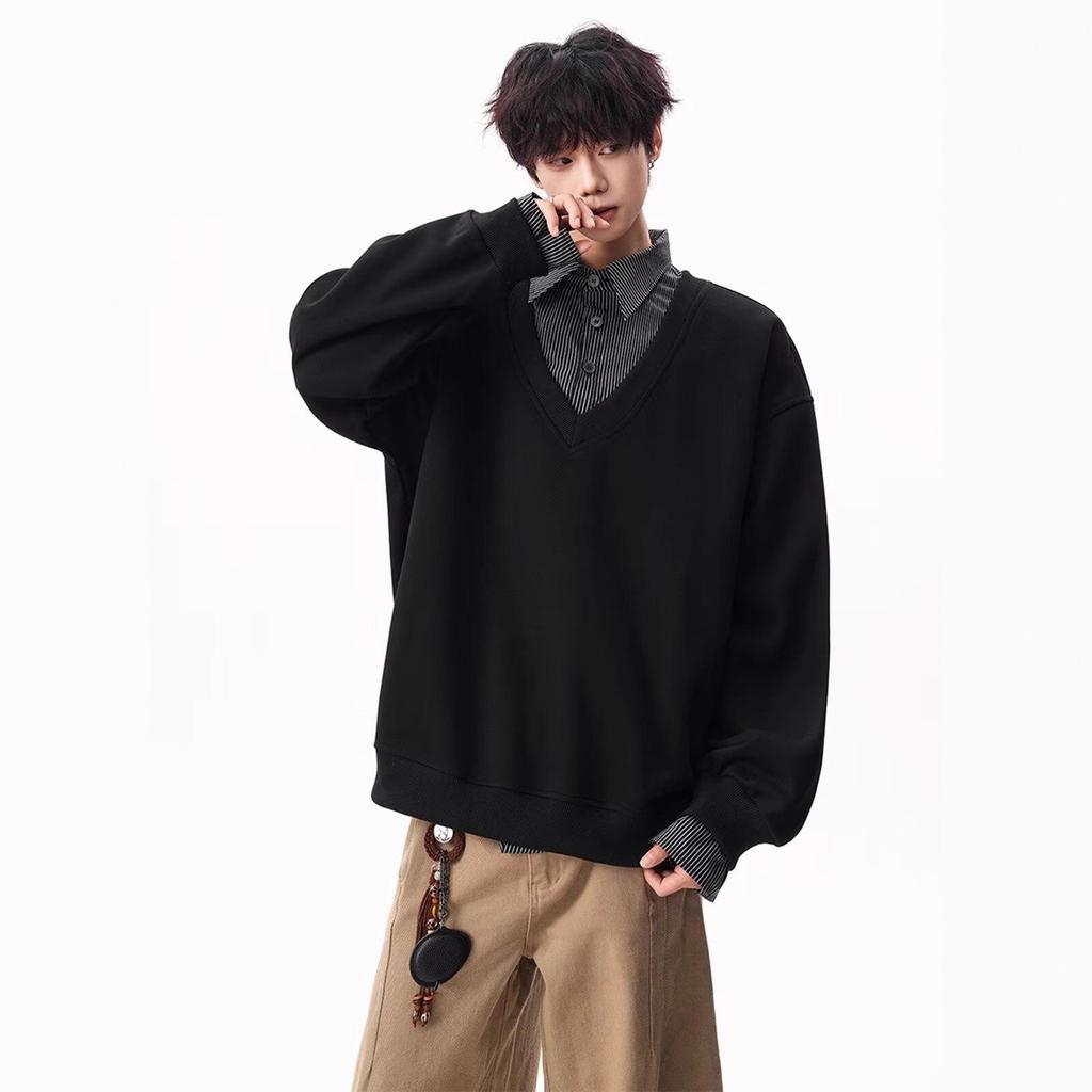 Men's Trendy Plaid Patchwork Two-Piece Style Hoodie