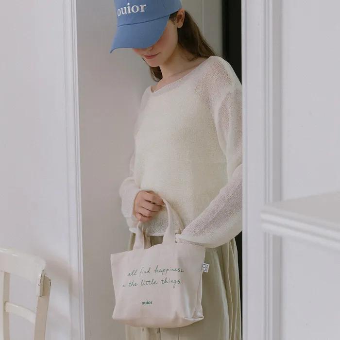 ouior little things bag_natural green