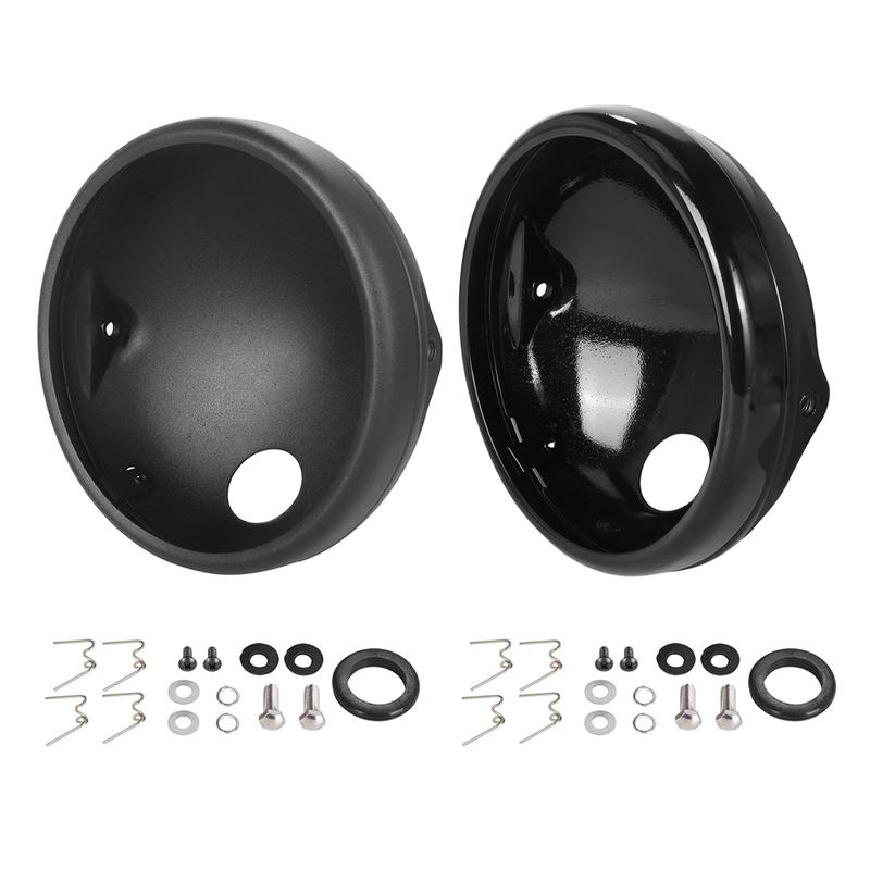 Universal Bucket Shell Lighthouse 7” 7INCH Motorcycle Headlight Cover For LED Headlight Parts Housing Adjustable Mount Bracket
