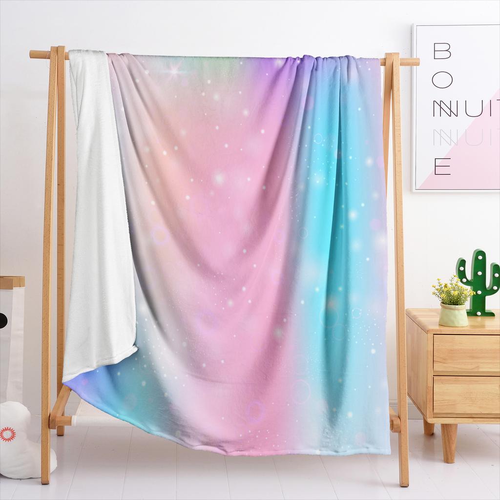 Blanket Flannel Blanket Color Gradual Change Unicorn 3D Digital Printing Blanket Blanket
