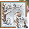 Winter Dierenprint Kruissteek Kit DIY 11CT Borduur Ambacht Set Huisdecoratie