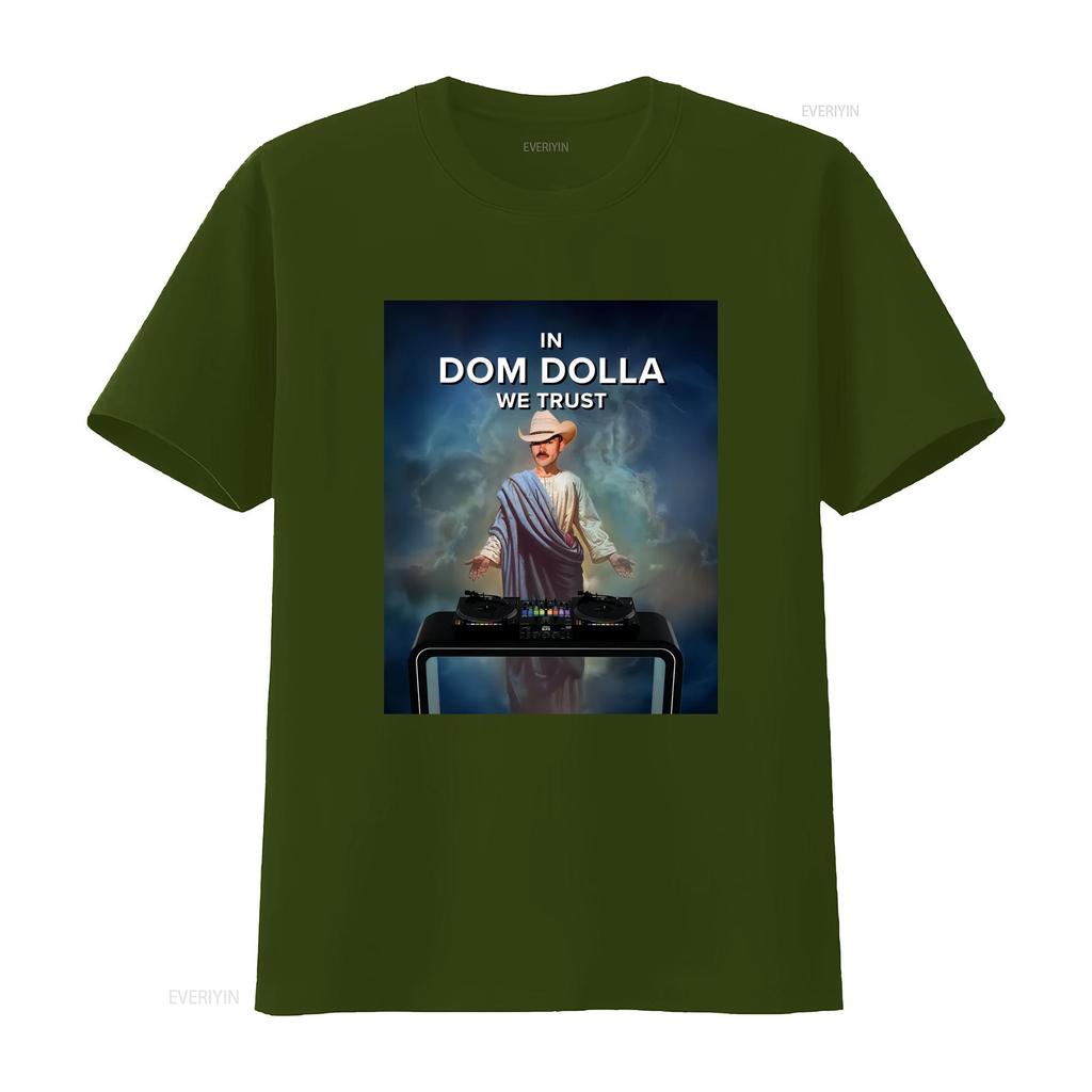 In Dom Dolla We Trust x Funny Meme House T Shirt Music Rave Dubstep Techno Top Festival Merch Electronic Dance EDM Club Casual