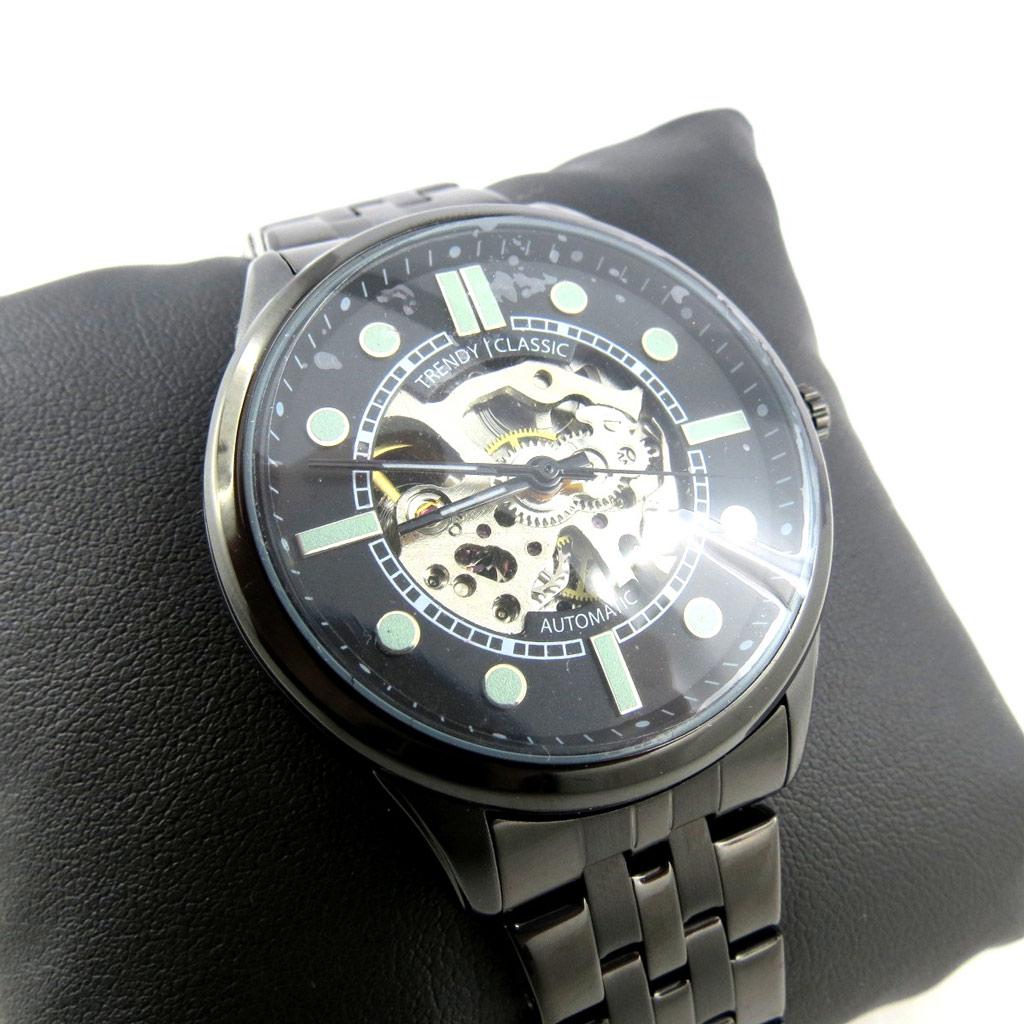Les Trésors De Lily [N2356] - 'Trendy' Black Automatic Watch