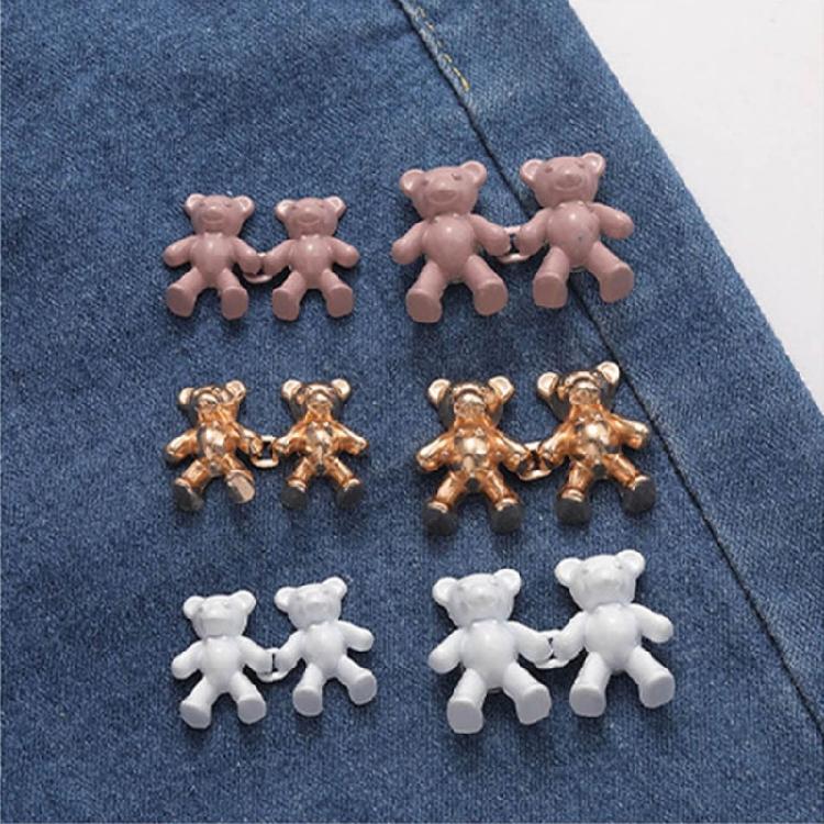 Colorful Bear No Sew Waist Button Jeans Buttons Cute Bear Jeans Buttons Pins