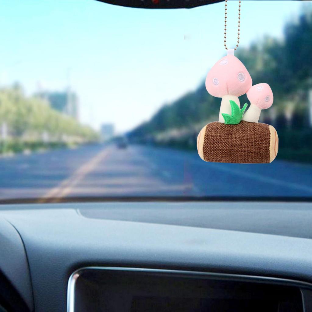 Keychain Backpack Decoration Stuffed Plush Mushroom Toy Handbag Charm Ornament for Party Favors