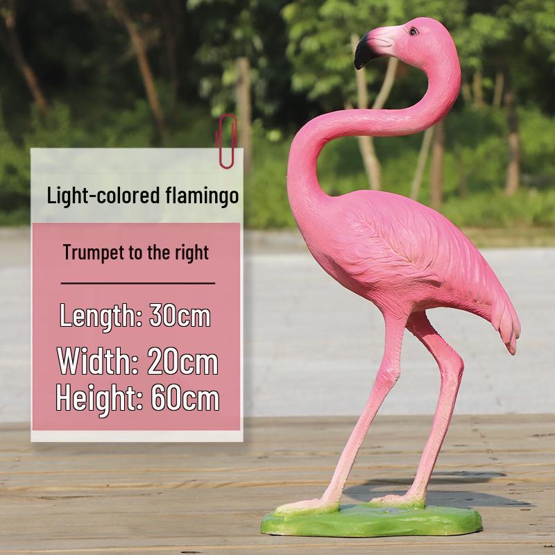 Fiberglass Flamingo Sculpture for Garden and Pond Decorations