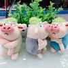 4 Inch Green Plush Pig Keychain Cute Doll Bag Pendant Couple Birthday Gift