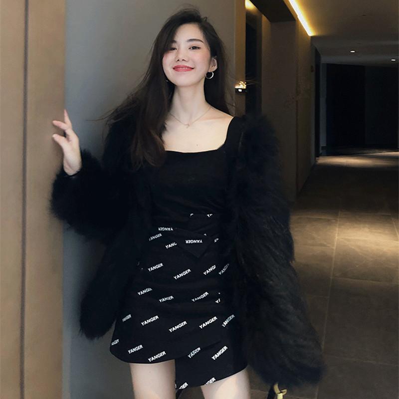 Autumn and winter new imitation raccoon fur fox fur coat women's medium and long Haining wool coat fashionable young