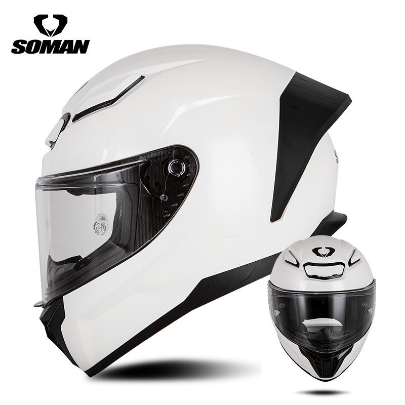 

SOMAN SM973 All-Season Motorcycle Helmet for Men & Women - Racing, Motorbike, Electric Vehicle, Couple Safety Large
