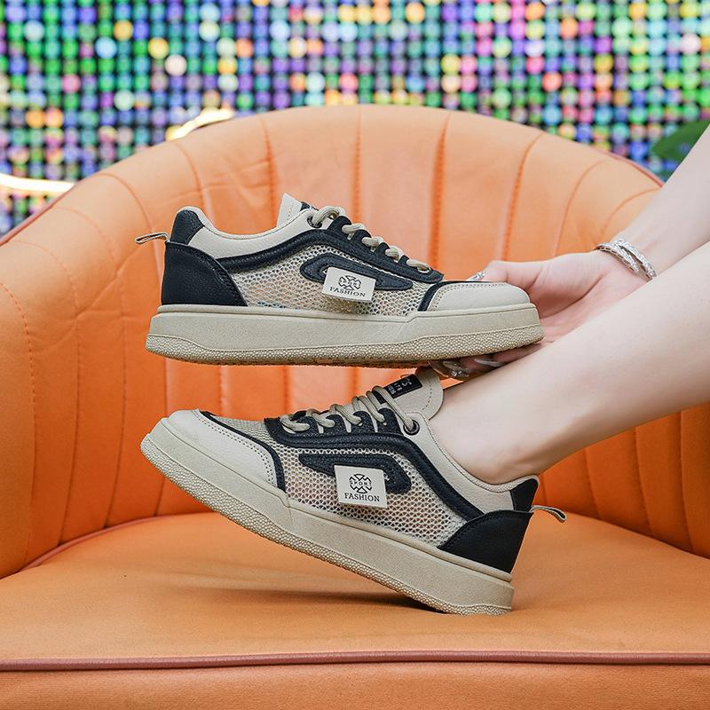 

Сетчатые туфли женские дышащие сетчатые белые туфли женские летние новые полые тонкие спортивные туфли для сноуборда модные кроссовки 40