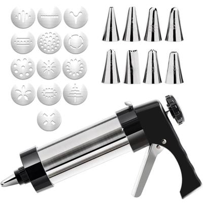 Cookie Press Kit, Stainless Steel Spritz Cookie Press Set For Baking Icing