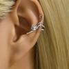 1 Stück Lustiger Kletternde Katze Clip Ohrring für Frauen Niedliches Tier Grünes Auge Kätzchen Frosch Ohne Piercing Ohrknorpel Ohrring Party Schmuck