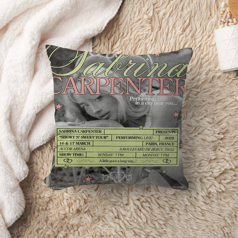 S-Sabrina C-Carpenter Office Cushion Pillowcase Car Cushion Cover45X45Cm Lumbar Pillowcase Sofa Pillowcover
