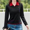 Navava Women Casual Collar Long Sleeve T shirT nT3006