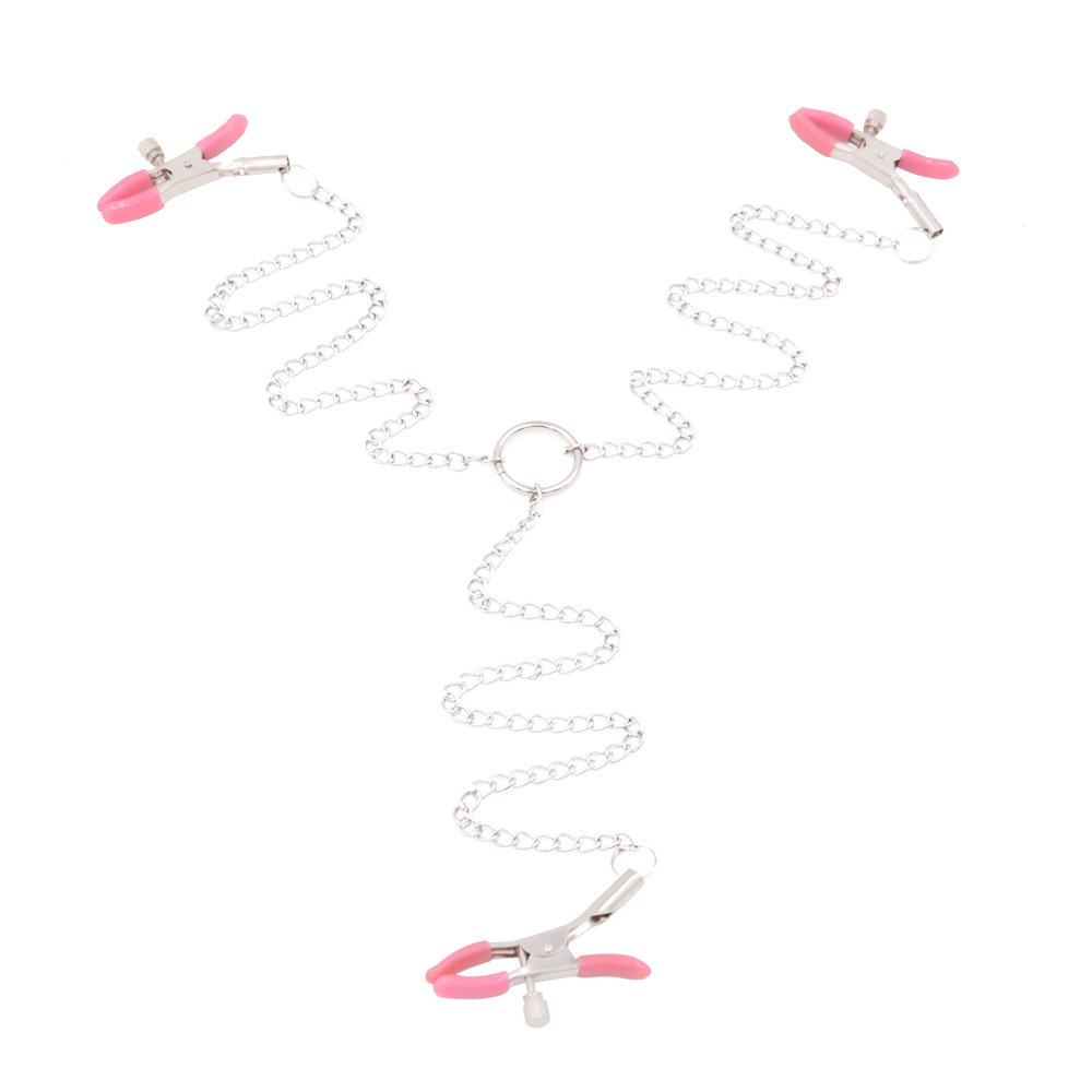 Sexy Nipple Clamp Yin Emperor Clip SM Female Slave Training Nipple Clamp Chain Couple Flirting Adult Supplies Sex Toy