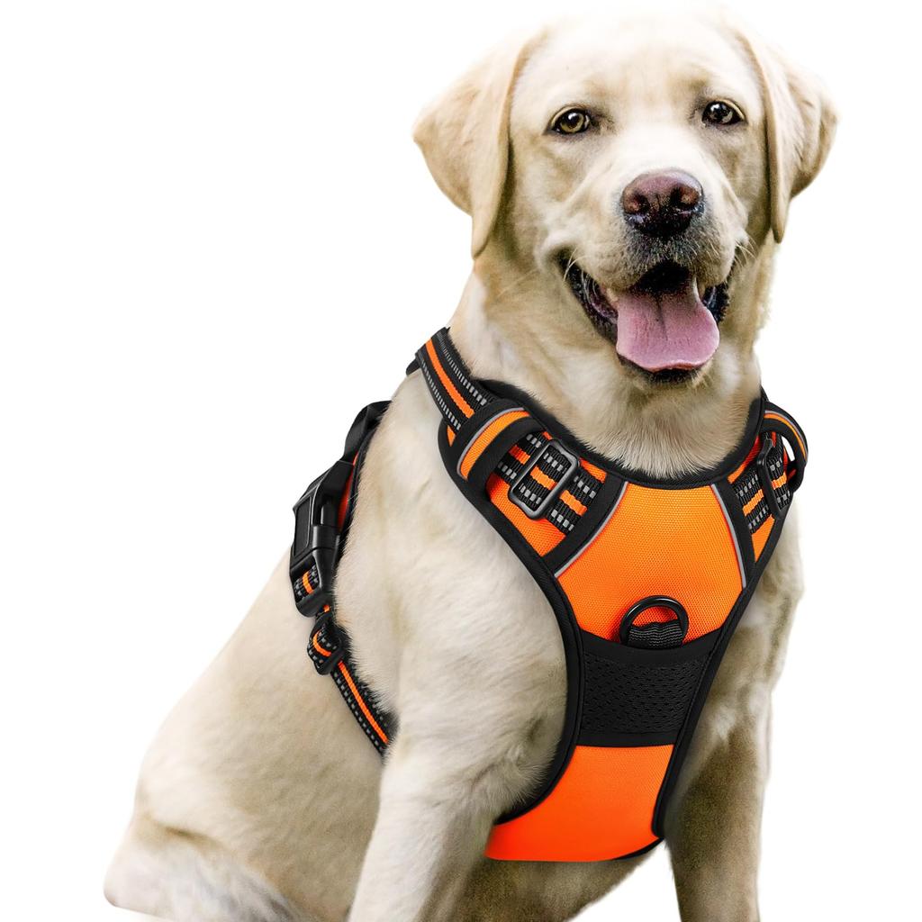 Dog harness, anti-pull, pet harness,  outdoor pet vest with 3M reflective strips, Oxford cloth material, suitable for small, medium and large dogs,