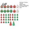 Festive Party Supplies 42PCS Christmas Ball Set Seasonal Tree Accents with Hanging Decorative Ornaments Strings Shatterproof Plastic Decorations for