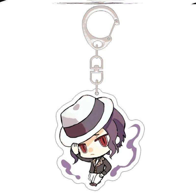 Keychain Pendant Anime Demon Slayer Kimetsu No Yaiba Kamado Tanjirou Double Sided HD Bag Pendant Gift For Fans Cosplay Props Jewelry Gift