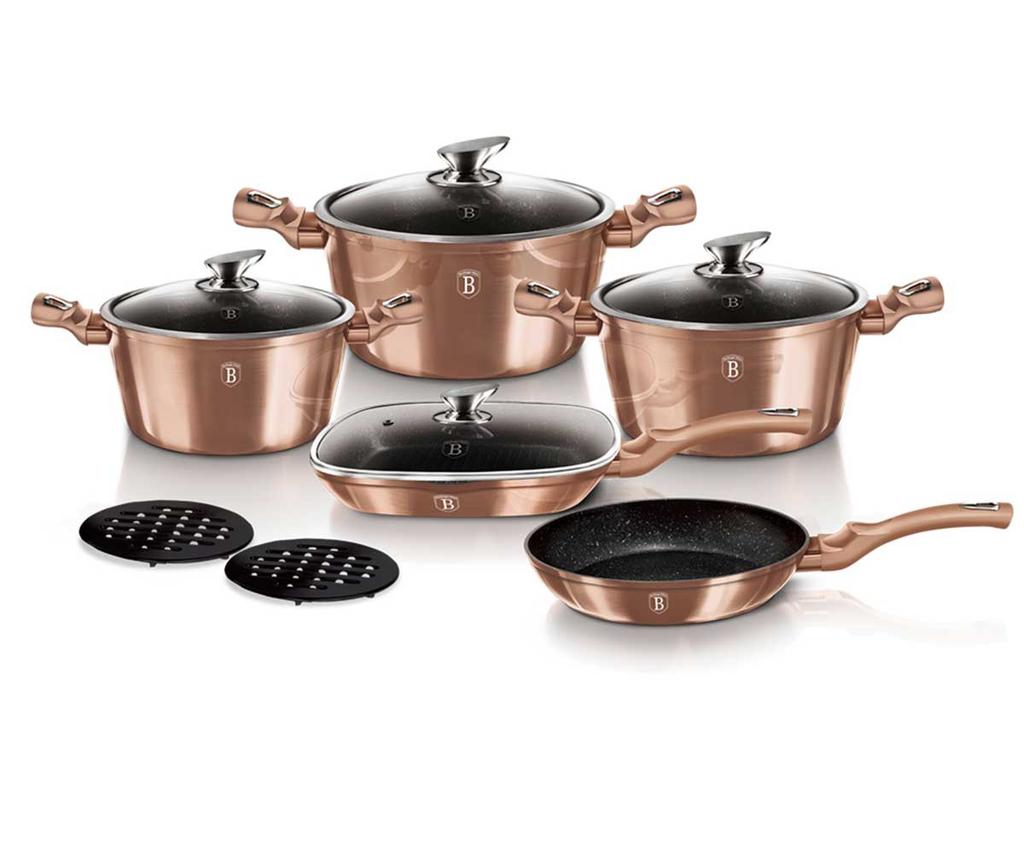 Berlinger Haus Bh-6191 Rose Gold Granite Cookware Set