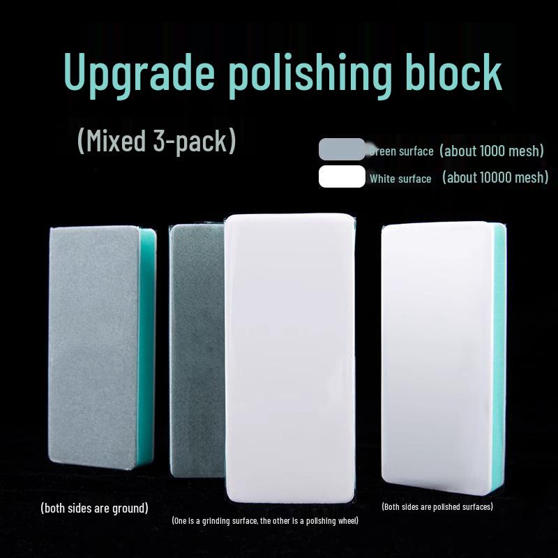 Wenwan 10,000 Grit Turquoise Bodhi Polishing Pad - Double-Sided OPI Sponge Sandpaper Block.