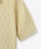 MINAV Strong Cotton Cable Punch Collar Knit [Butter Lemon]