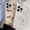 Ins Cute Bear DIY Transparent Case PC Sticker for Apple 11Promax Mobile Phone Case 11promax Large Hole