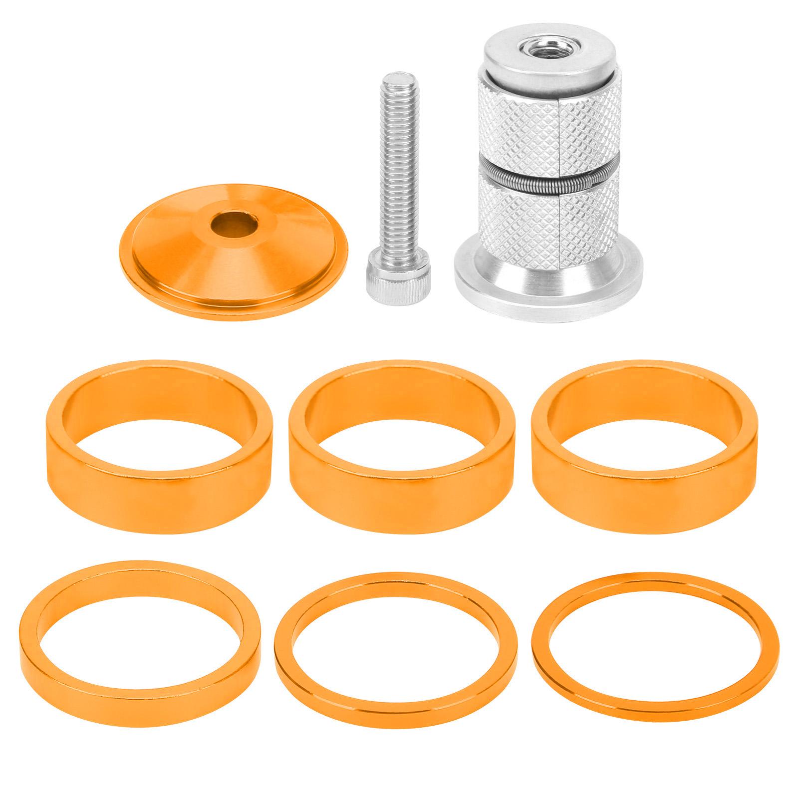6pcs Bicycle Headset Spacer Aluminium Alloy Bike Handlebar Stem Spacers for Mountain Bike