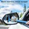 Portable Handle Rearview Mirror Wiper Stainless Steel Adjustable Length Telescopic Squeegee Wiper Auto