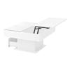 Multifunctional High-Gloss Lift Coffee Table with LED Lighting, Adjustable Height & Flexible Storage for Living Room, Office & Small Apartments