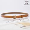 Leather Belt Ladies Jeans Decorative Fine Belt Retro Silver Buckle Women'S Belt Tide