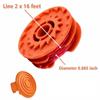 6Pcs String Trimmer Spool Line With 2Pcs Cap Covers Trimmer Replacement Parts For WG105,WG106,WG108,WG109,WG112,WG113,WG115