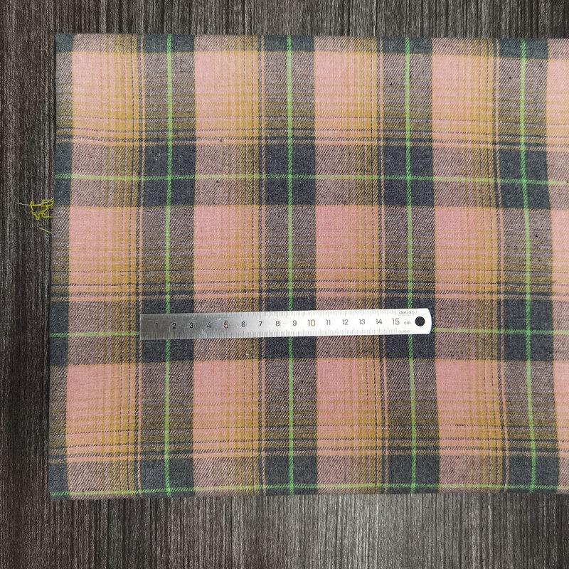 Children's Twill Plaid Flannel Shirt Fabric - Yarn Dyed, Brushed Cotton