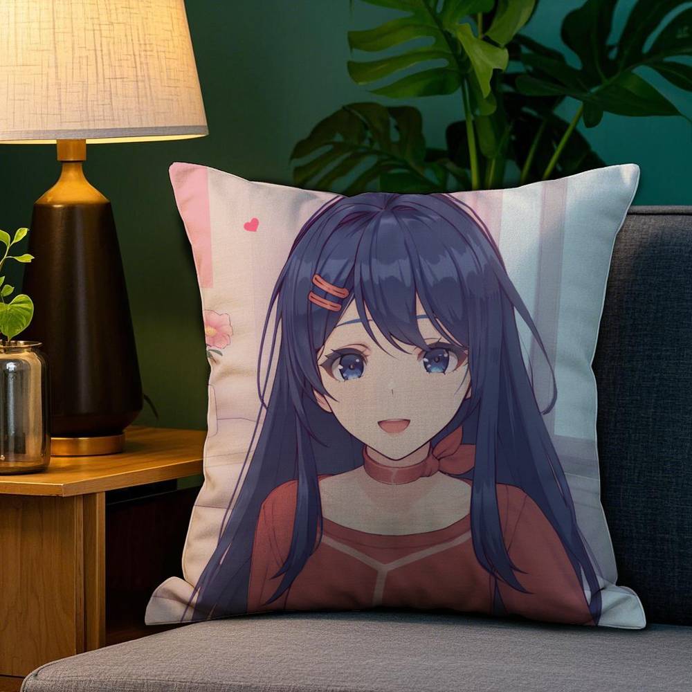 Anime Pillow Case Sofa Living Room Bedroom Doublesided Printing MMiSide Mita Square Cushion Nap Time Pillow Case