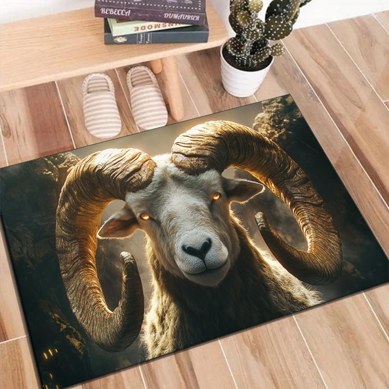 

Crystal Velvet Mysterious Sheep in The Valley Printed Carpet - Living Room Decorative Rug, Non-slip, 70.87inch+ Longest Edge, 2.16m²+ Area 60cm x 90cm