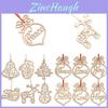 6pcs Christmas Decoration Wooden Pendants Charming Xmas Tree Hanging Ornaments Set